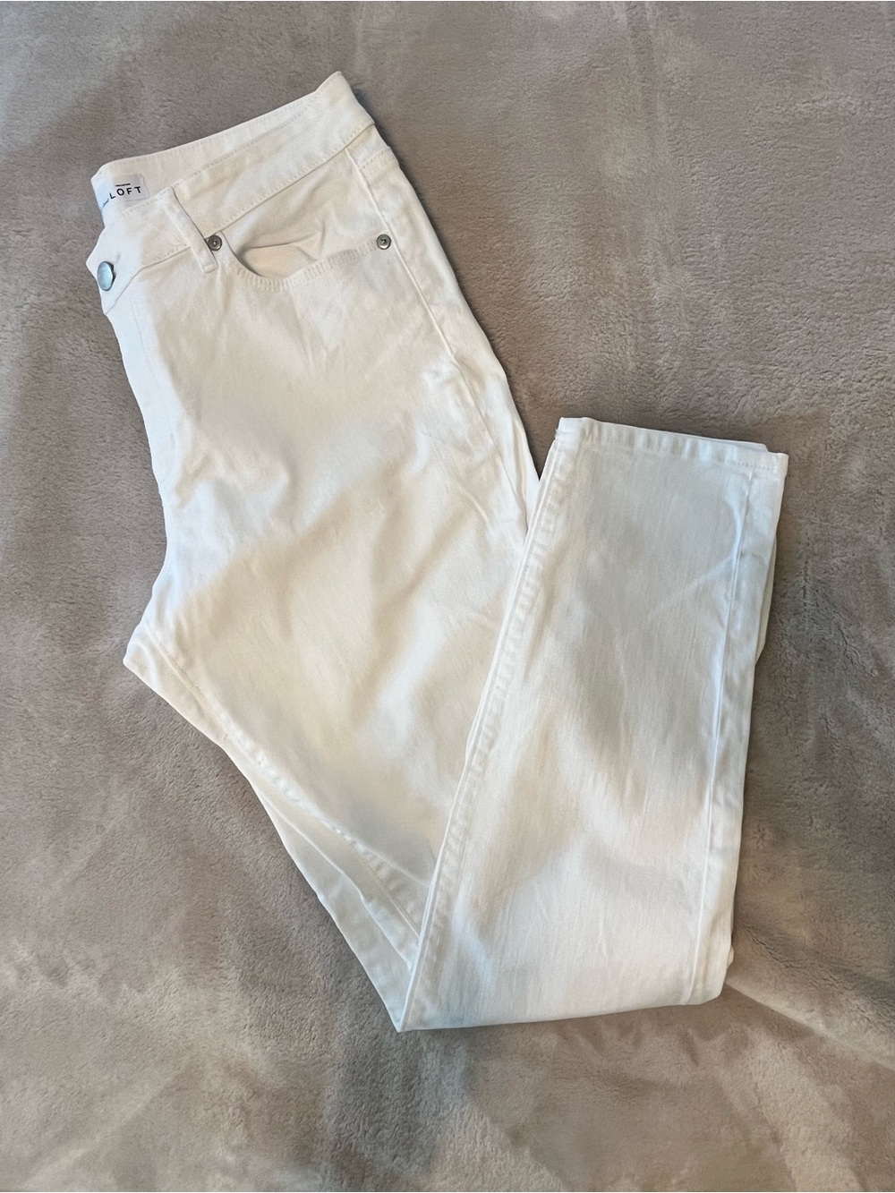 LOFT new white denim skinny jeans - curvy size 10/30